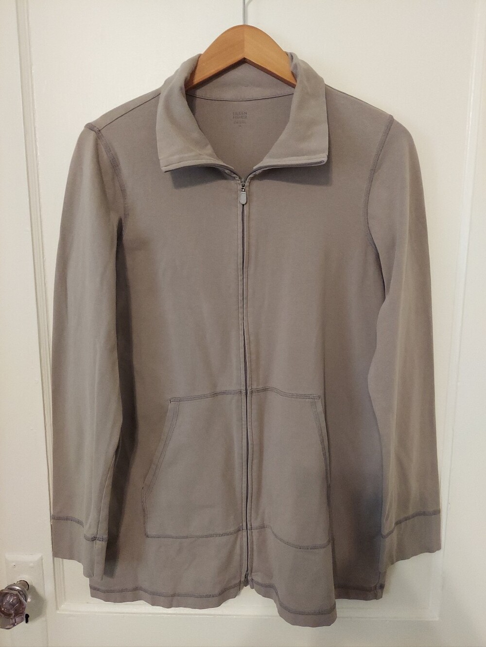 Eileen Fisher Activewear Jacket Womens M Sustainable Organic Cotton Minimalist